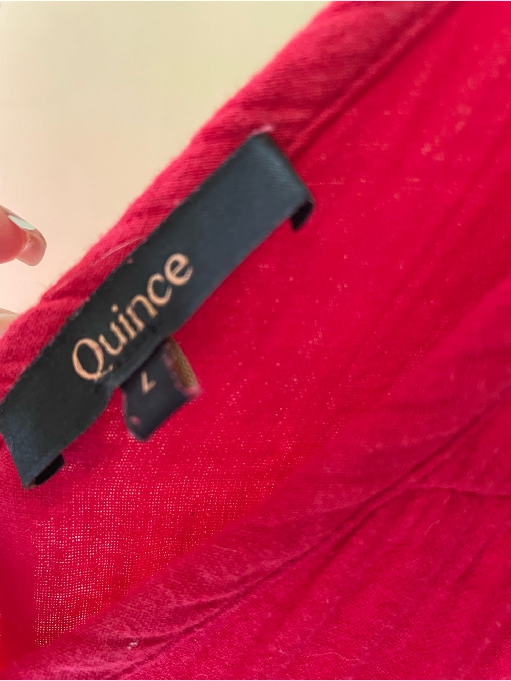 Quince Red V-Neck Sleeveless Maxi Dress - Picture 4 of 5